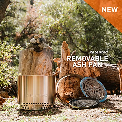 Solo Stove Ranger Cast Iron Wok Cooking Bundle 2.0 | Portable Smokeless Fire Pit, Stand, Woktop & Hub, Wood Burning, Removable Ash Pan, Stainless Steel/Cast Iron, H: 22in x Dia: 14.25in, 31lbs