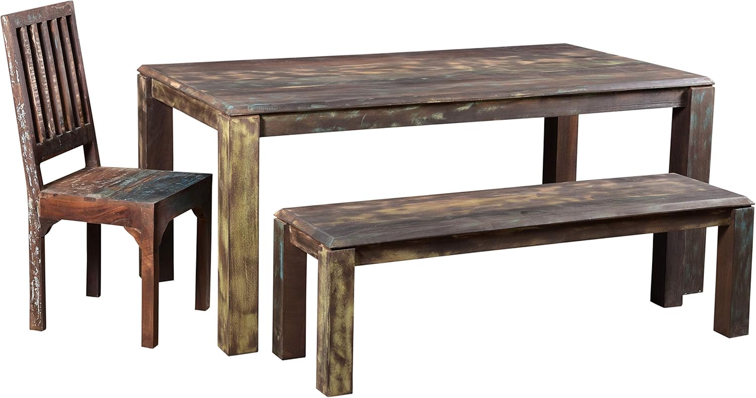 Timbergirl Sheesham Wood Live Edge 50" Bench, 60", Brown