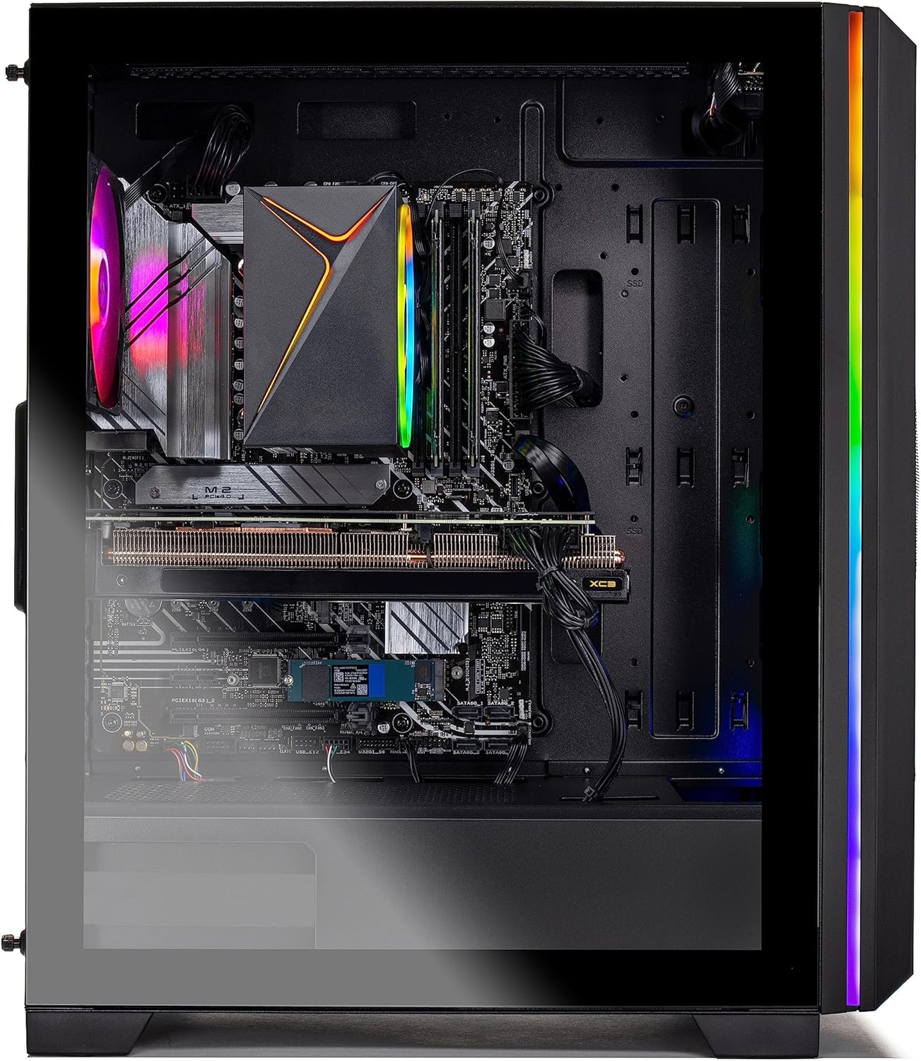 Skytech Chronos Gaming PC Desktop – Intel Core i5 12400F 2.5 GHz, NVIDIA RTX 4060, 1TB NVME SSD, 16GB DDR4 RAM 3200, 650W Gold PSU, 11AC Wi-Fi, Windows 11 Home 64-bit