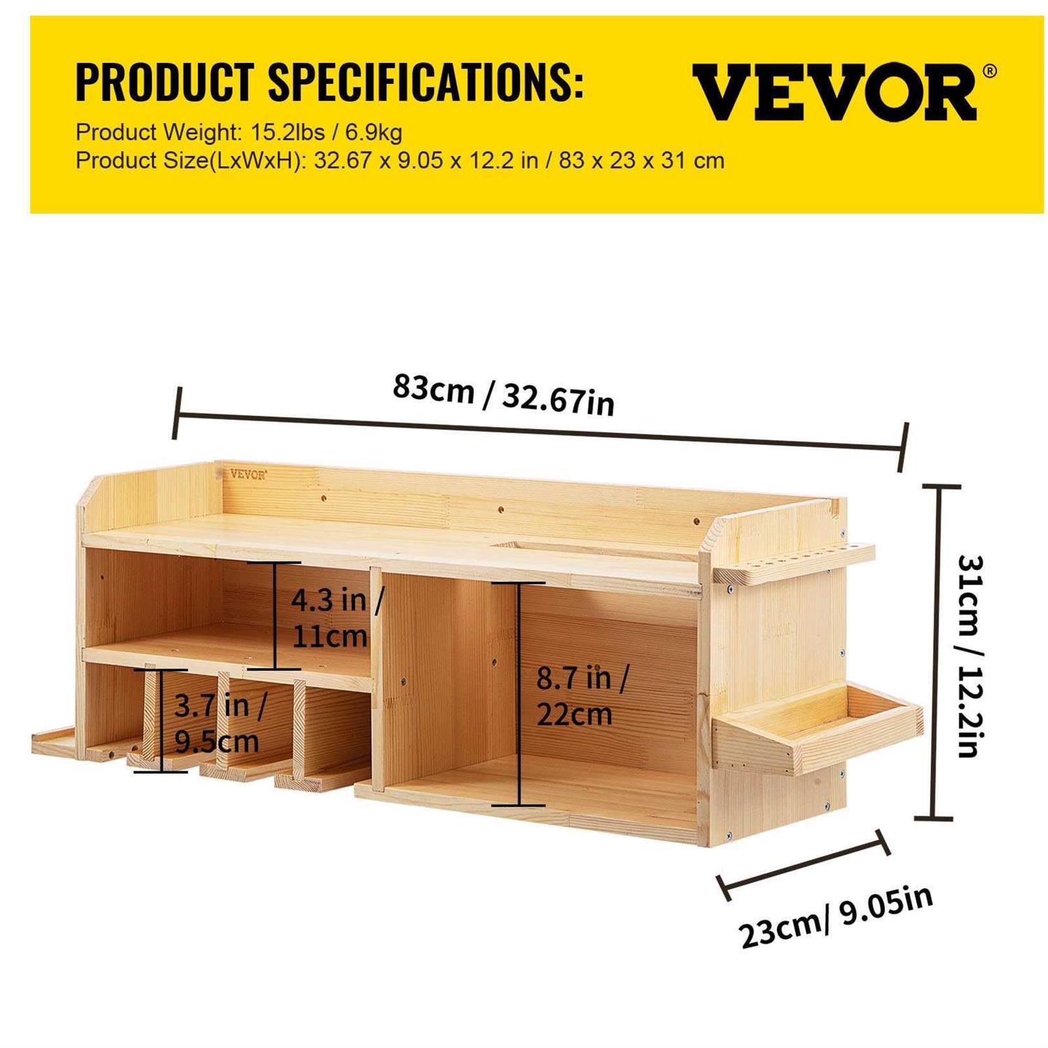 VEVOR Power Tool Organizer Wall Mount Drill Holder 4 Drill Hanging Slots Drill Charging Station - Shop Hardware Tools Online Store