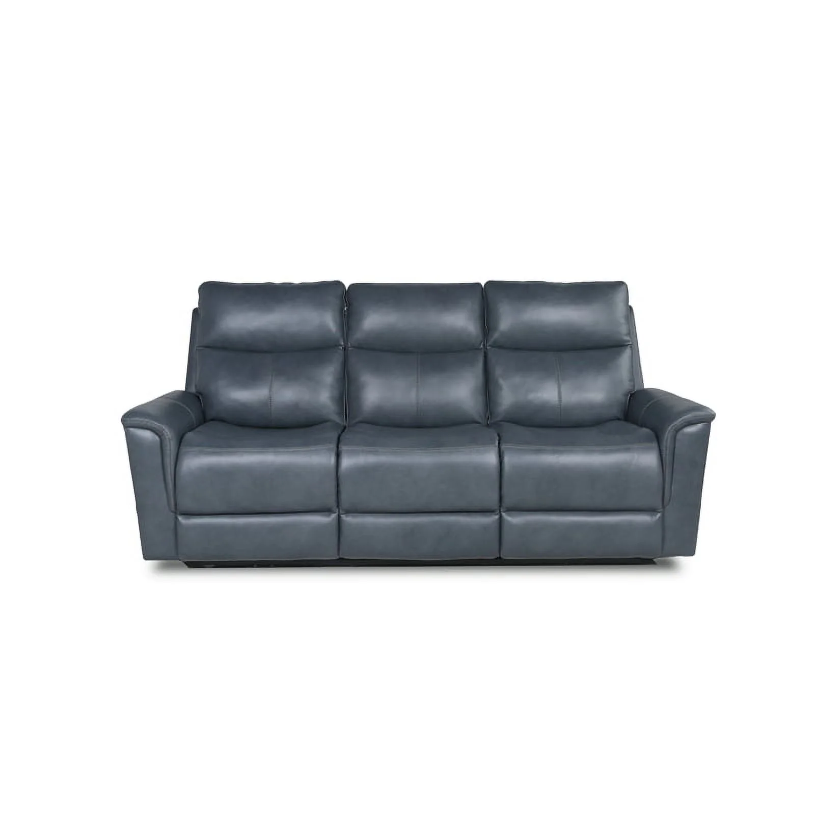 Drake Power Motion Sofa & Power Head Rest In Blue Grey Leather