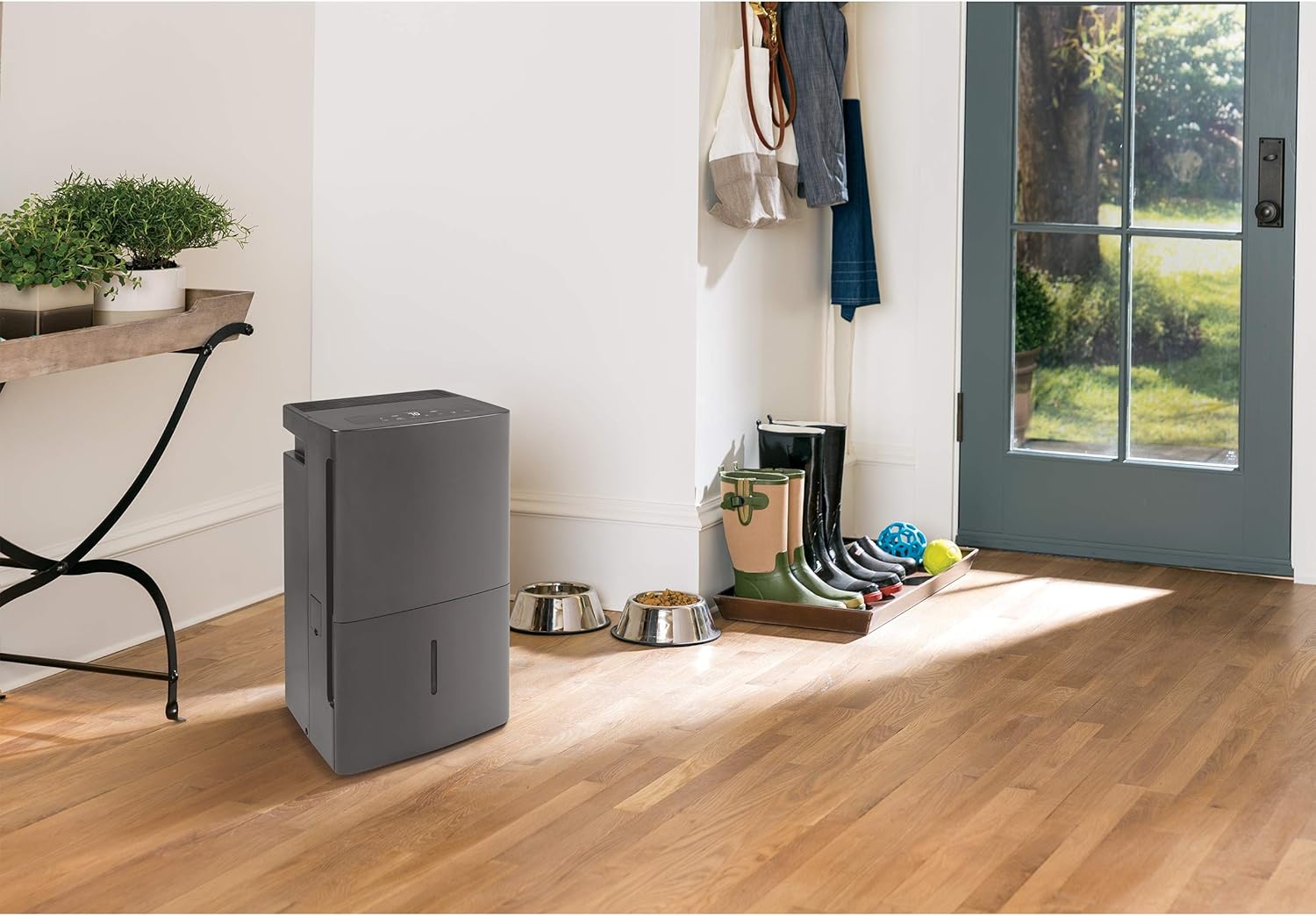 GE Energy Star Portable Dehumidifier 50 Pint with Pump, Perfect for Bedroom, Basement & Garage, Ideal for High Humidity Areas, Built-in Pump Eliminates Need to Check Water Levels, Grey