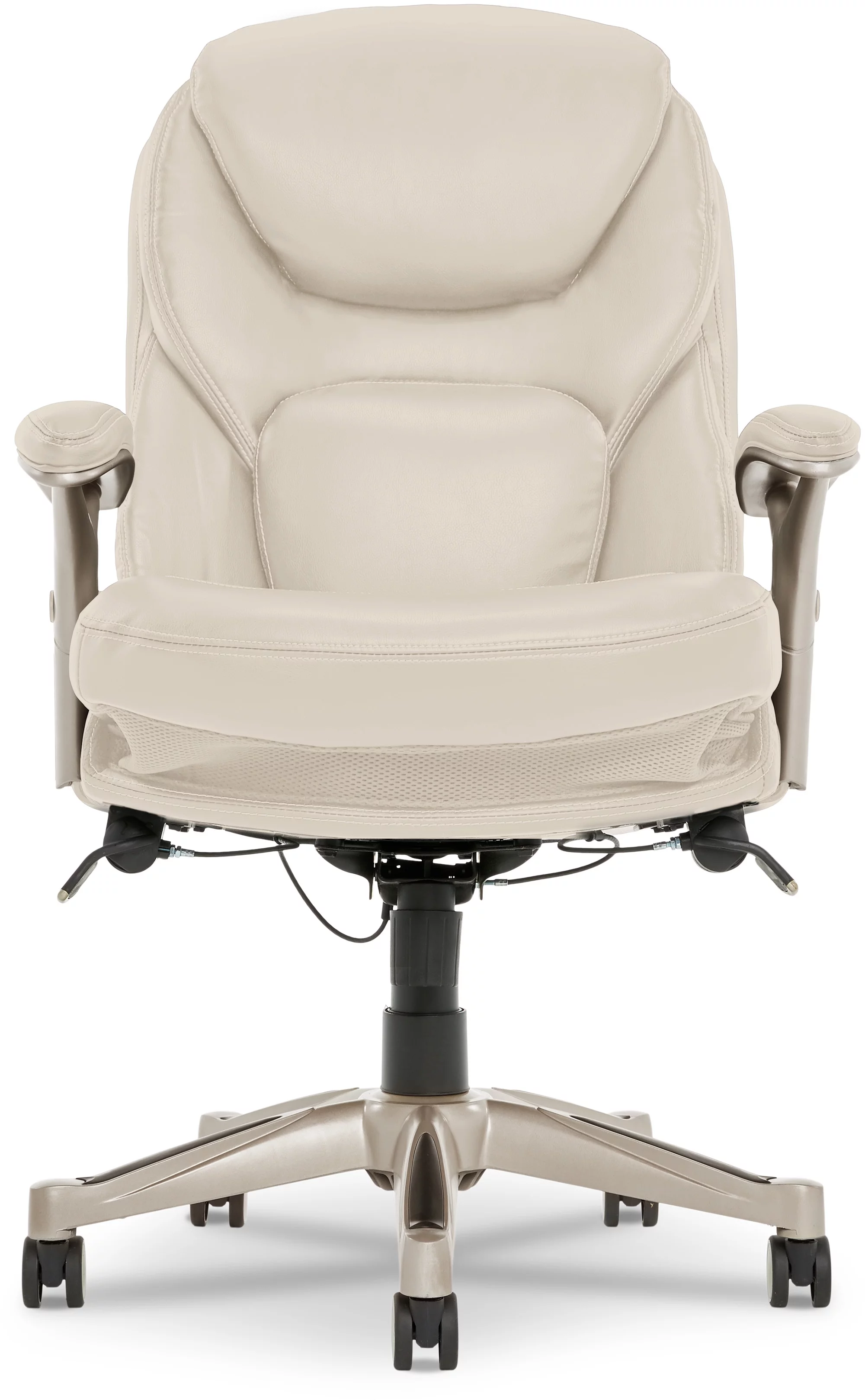 Serta Bonded Leather Office Chair with True Wellness BIM Tech, 250 lb. Capacity, Ivory