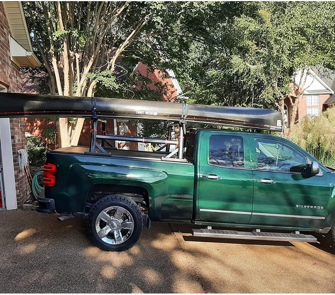 Heavy Duty Truck Bed Rack Adjustable-Height | 800LB Universal Extendable Pickup Truck Ladder Rack (Including Side Rails)