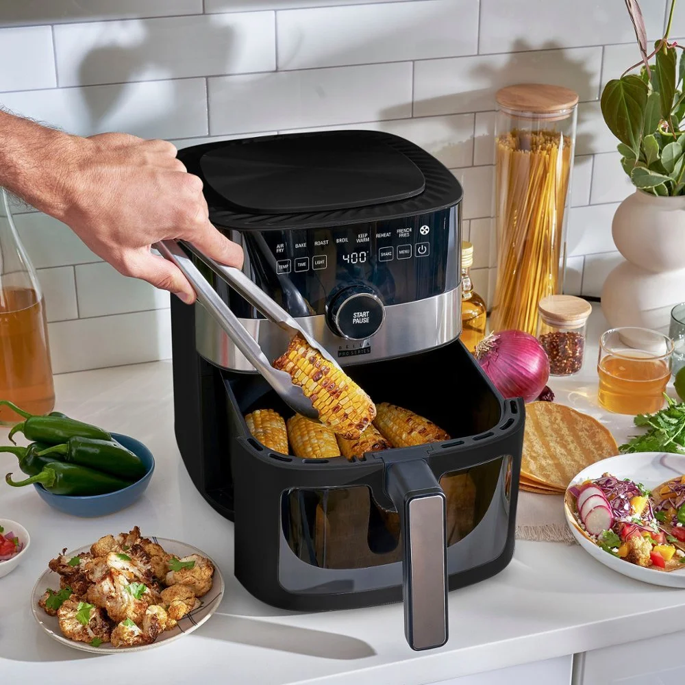 Bella Pro Series - 6-qt. Digital Air Fryer with Window - Black 6507324