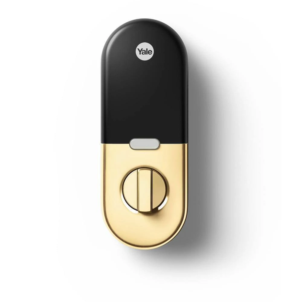 Google Nest Hello Video Doorbell and Nest x Yale Lock in Polished Brass with Nest Connect