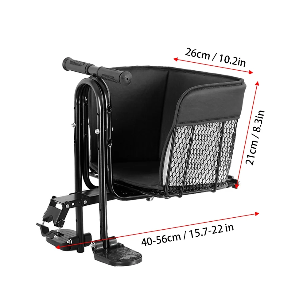 Lixada Front Seat Child Safety Child Saddle with Pedals and Support for MTB Road Bike