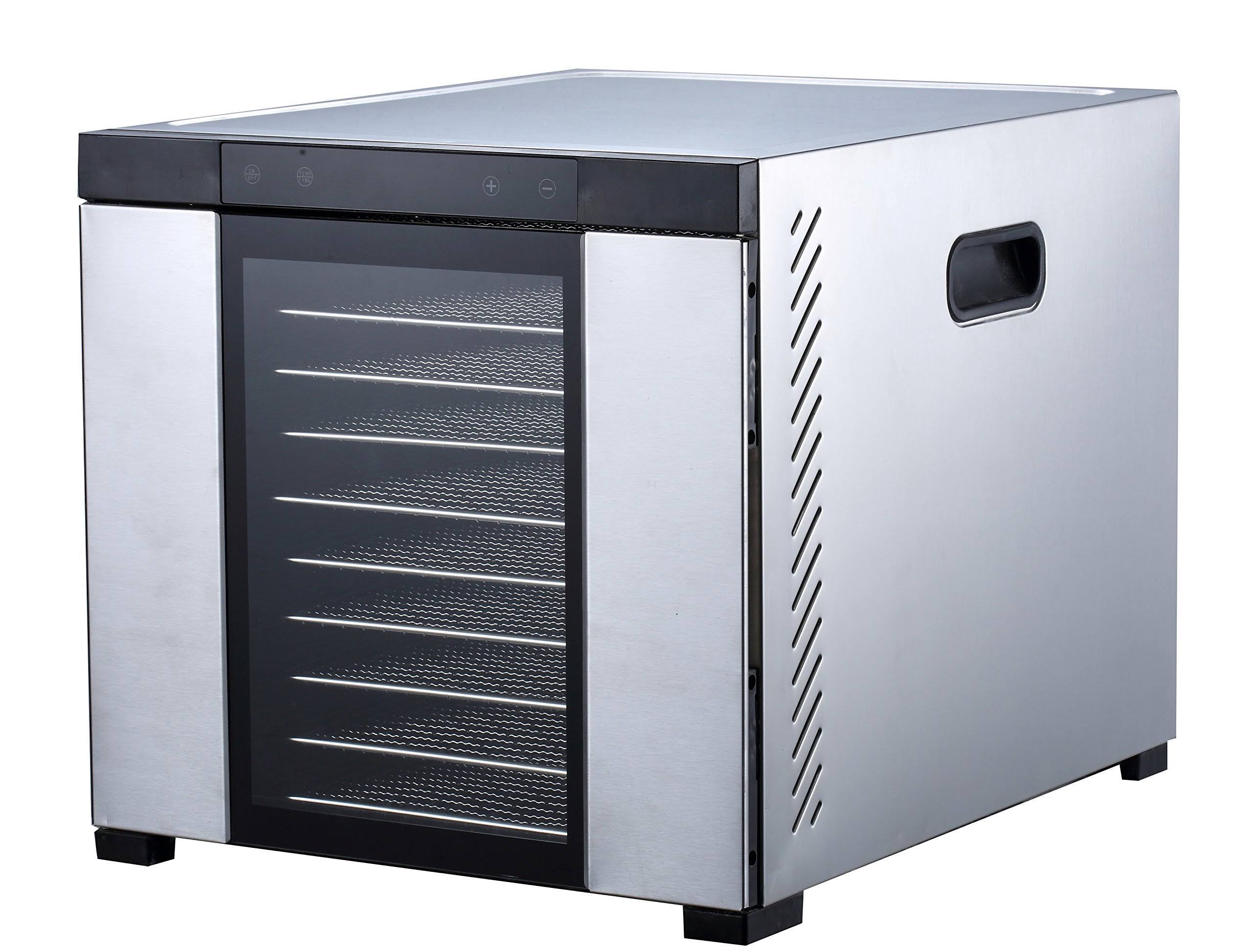 Samson Silent 10 Tray All Stainless Steel Dehydrator - Digital Controls - Glass Door