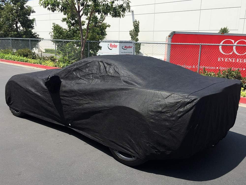 CarsCover Custom Fit C6 2005-2013 Chevy Corvette Car Cover for 5 Layer Heavy Duty Waterproof Black Ultrashield