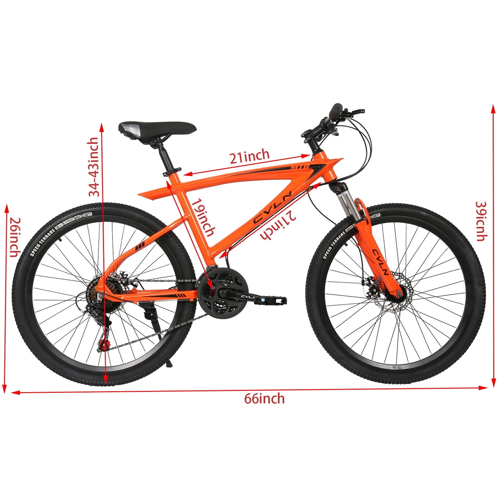 Guzom Adult Mountain Bikes- Mountain Bike, 26 inch 21 Speed Road Bike for Adults Men and Womenk