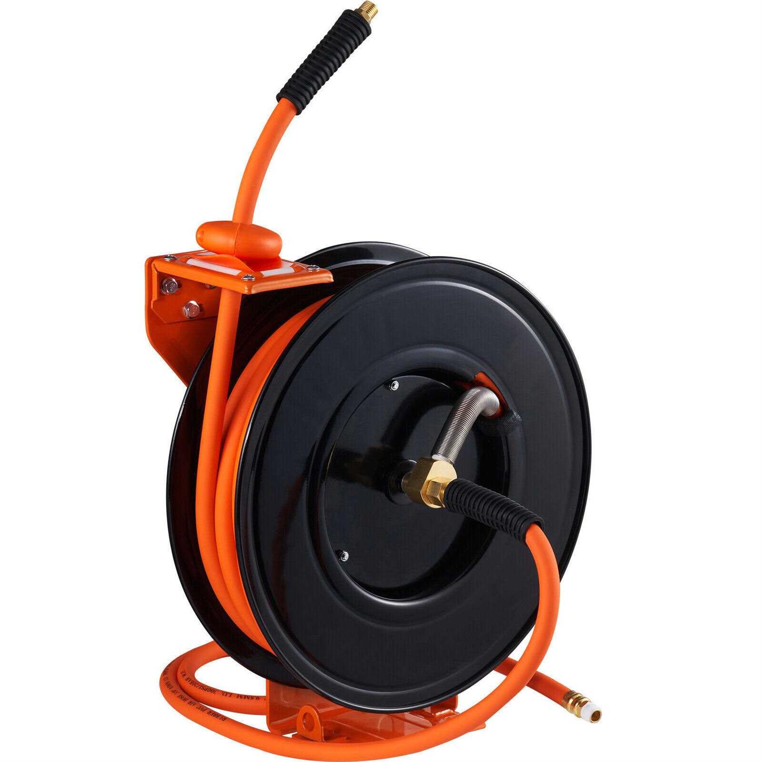 VEVOR Retractable Air Hose Reel 3/8 in x 50 ft Hybrid Air Hose Max 300Psi - Shop Hardware Tools Online Store
