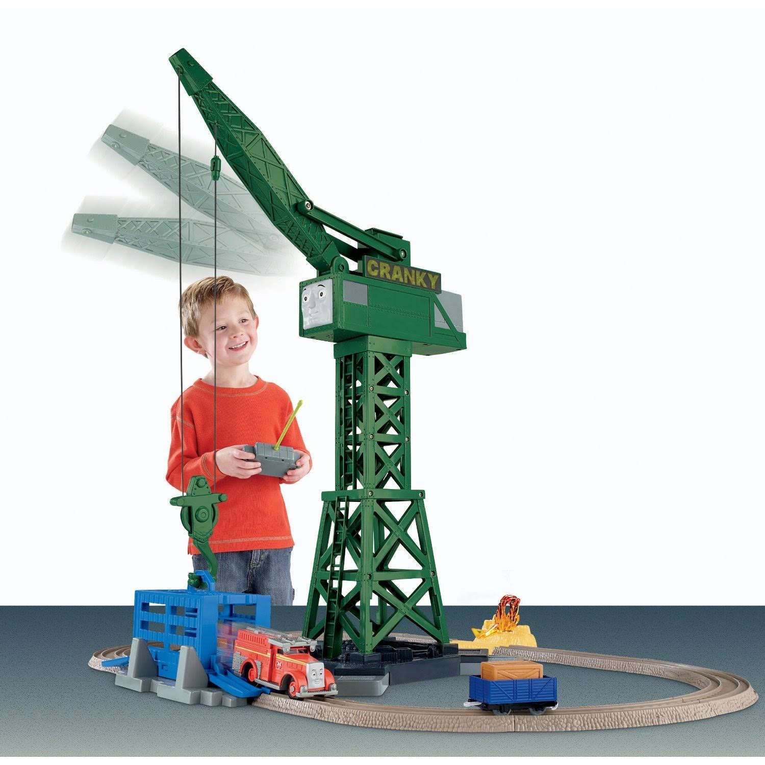 Thomas The Train: Cranky u0026 Flynn Save The Day Play Set
