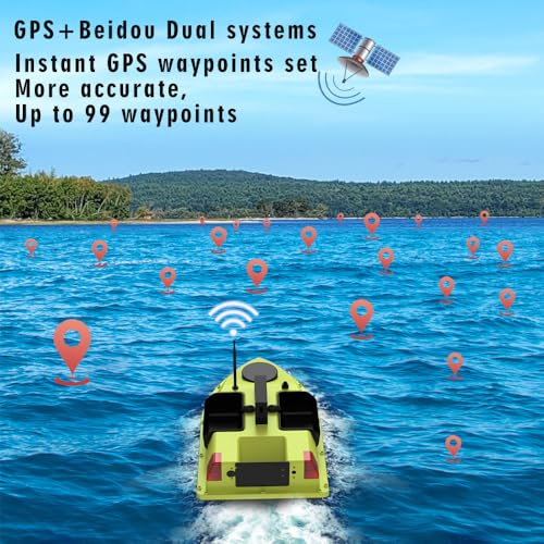 RC Fishing Bait Boat with GPS for Carp Fishing Auto Navigation,Cruise Control