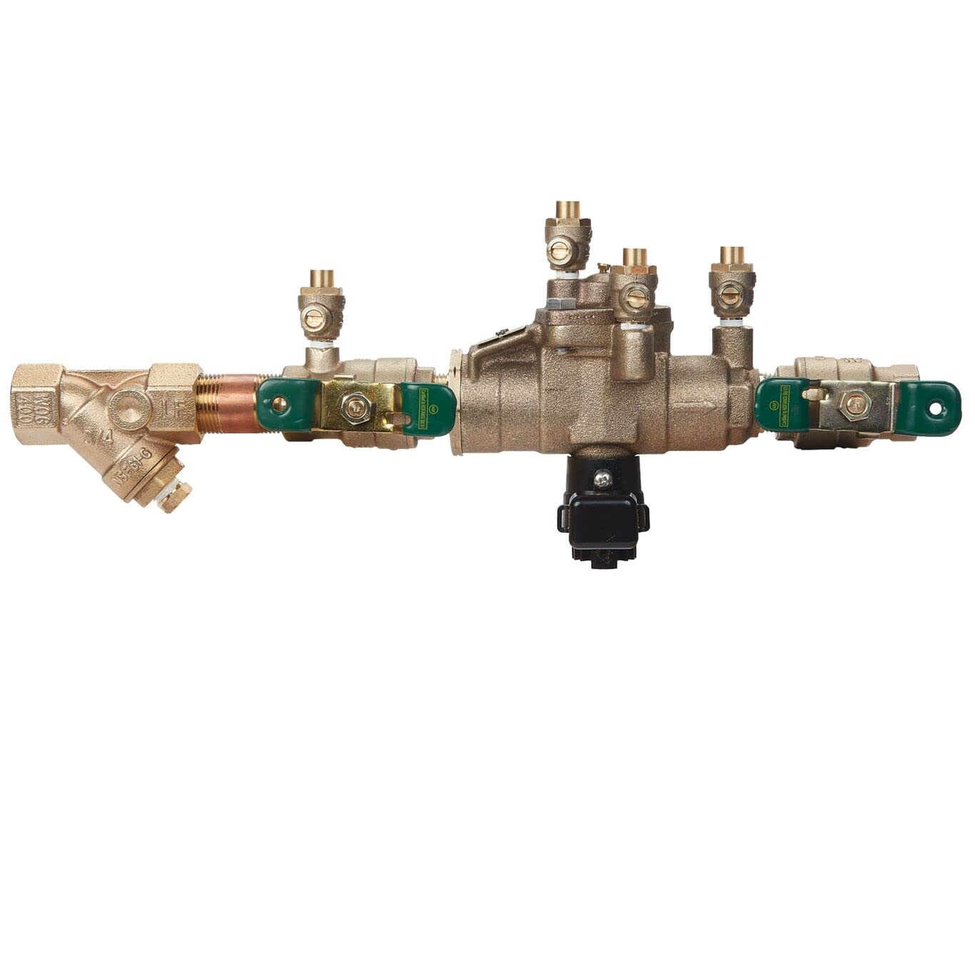 Watts LF009M3-QT-S-FS Bronze Reduced Pressure Zone Backflow Preventer Assembly, 3/4 Inch