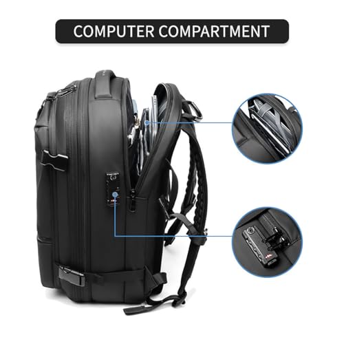 Airbag Backpack, Vacpack Backpack, Carry On Travel Backpack With Vacuum Water Resistant
