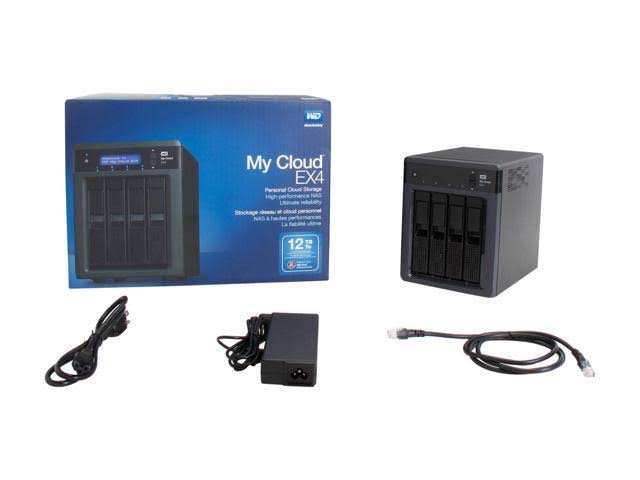 WD My Cloud EX4 WDBWWD0120KBK 4-Bay NAS Server - SATA 6Gb/s - 4 x 3 TB