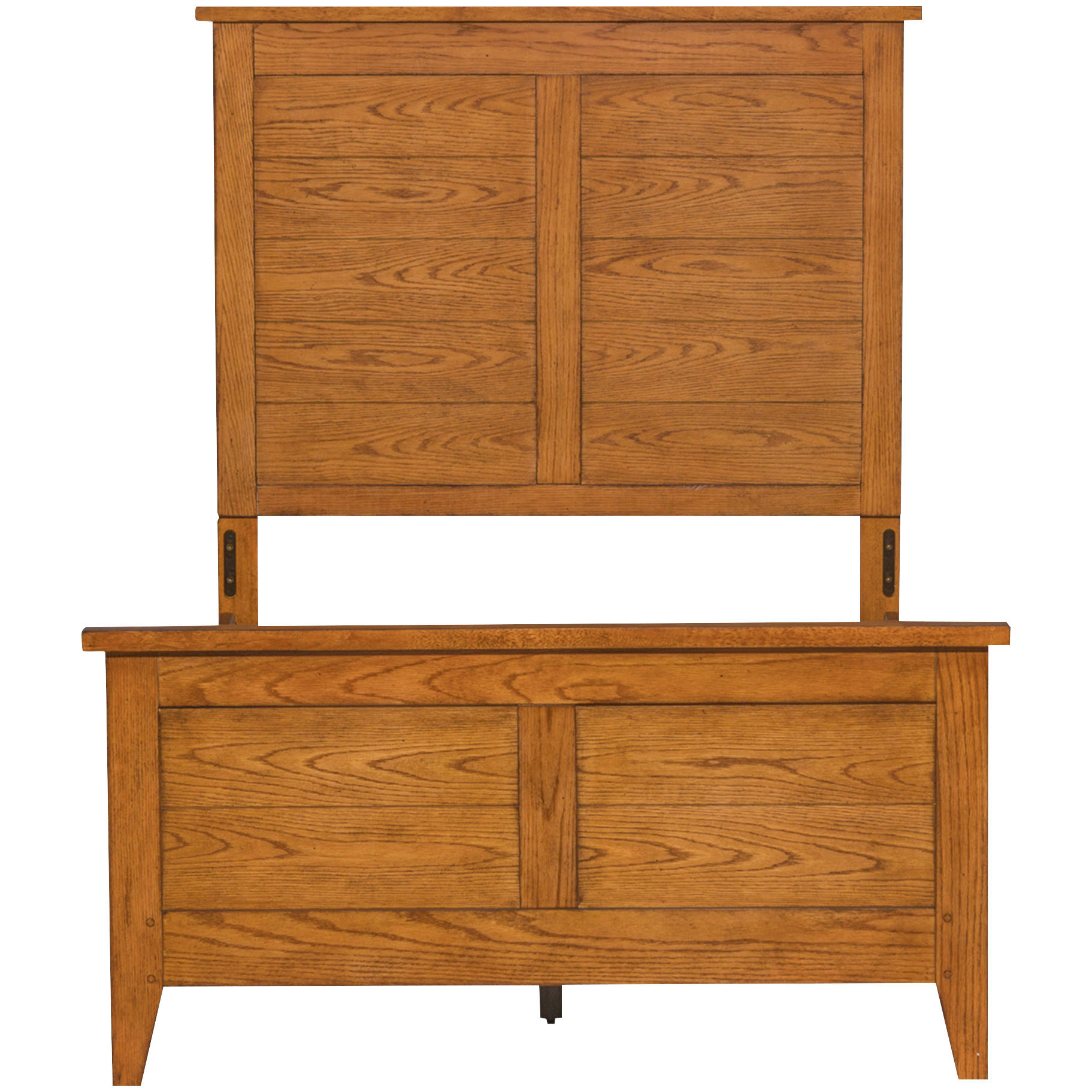 Liberty Furniture Grandpas Cabin Youth Panel Bed in Aged Oak, Twin
