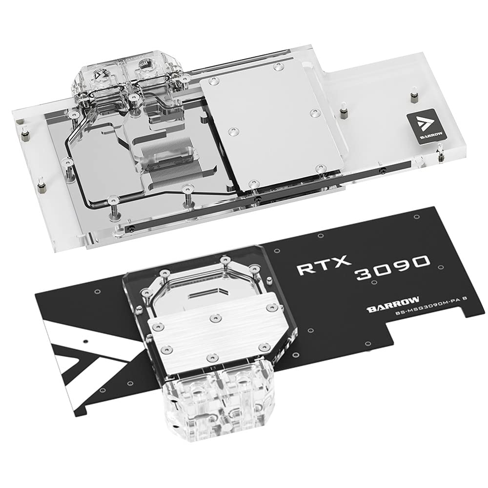 Barrow Copper GPU Water Cooling Block GPU Waterblock Graphics Card Water Cooling Block for MSI RTX3090 RTX3080 RTX3070 (for MSI RTX3090 RTX3080 Ventus 3X with Water Cooling Backplate)