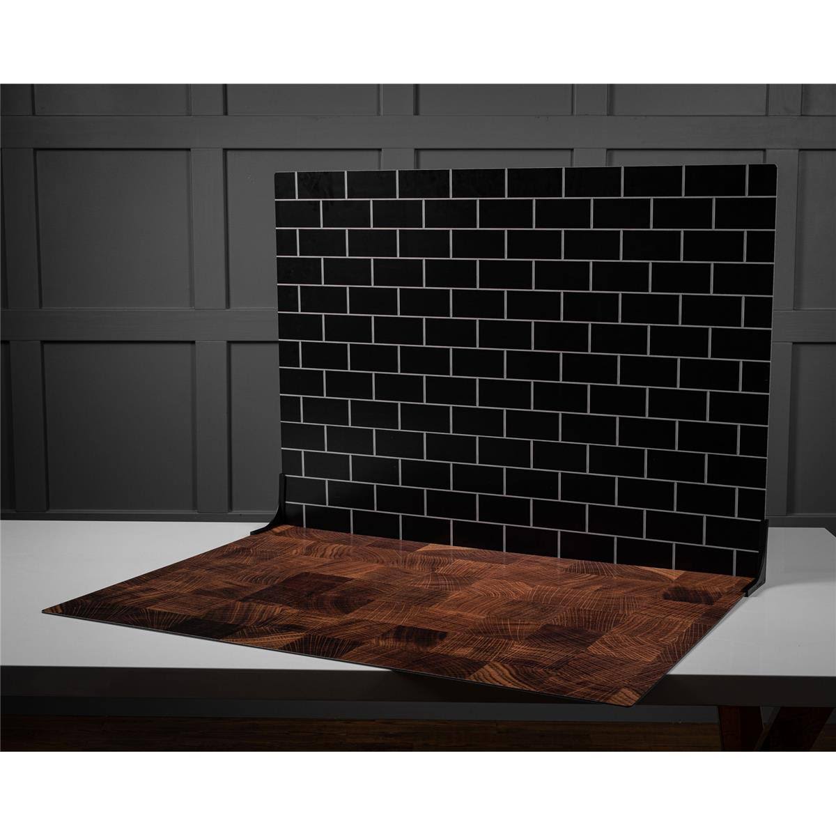 V-FLAT World Duo Board - 30x40x22 Double Sided Surface Board, White Subway Tile/Ebony Subway Tile