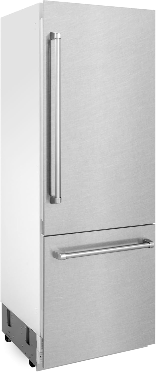 ZLINE 30" 16.1 cu. ft. Built-In 2-Door Bottom Freezer Refrigerator with Internal Water and Ice Dispenser in Fingerprint Resistant Stainless Steel