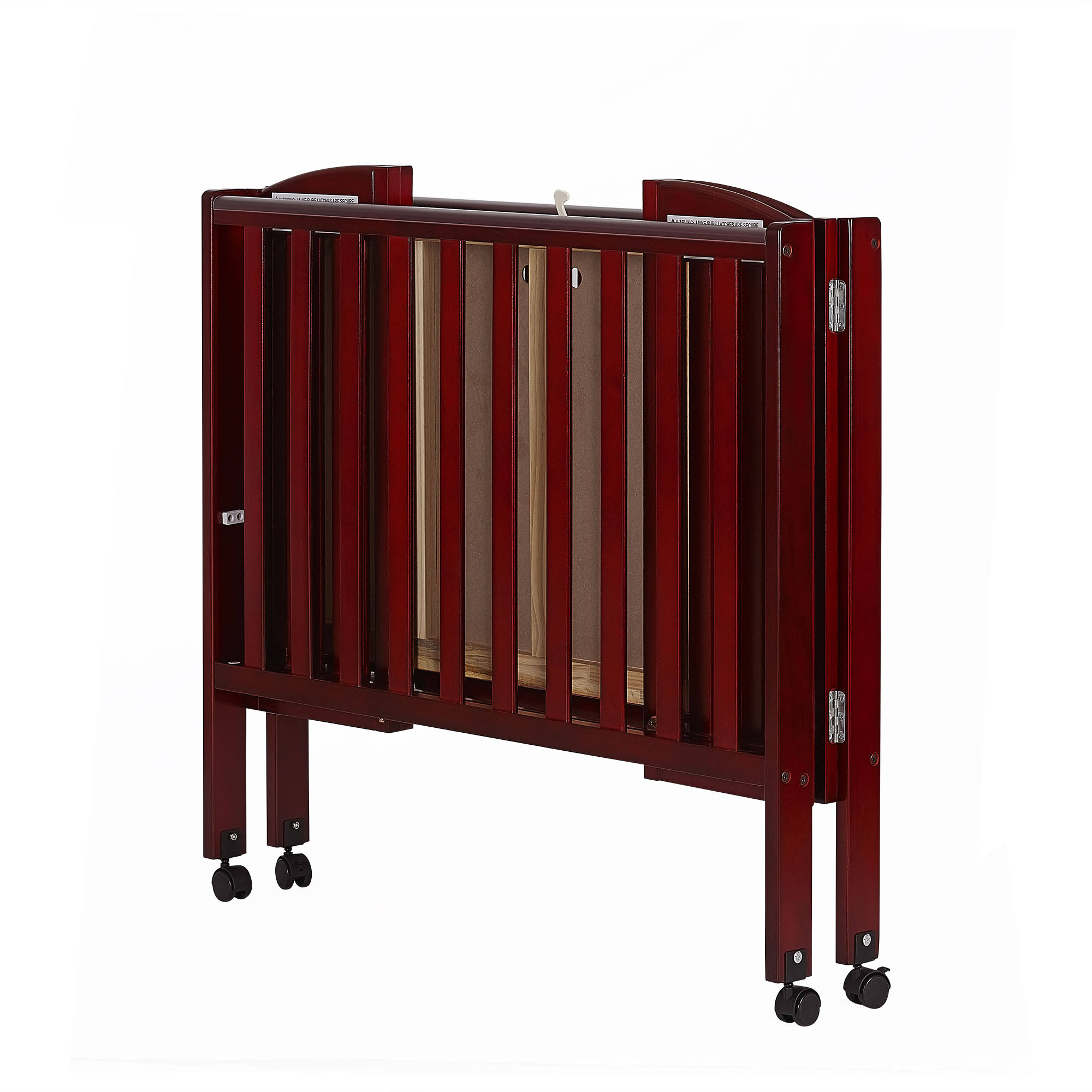 Dream On Me 2-in-1 Wood Folding Portable Crib, Cherry