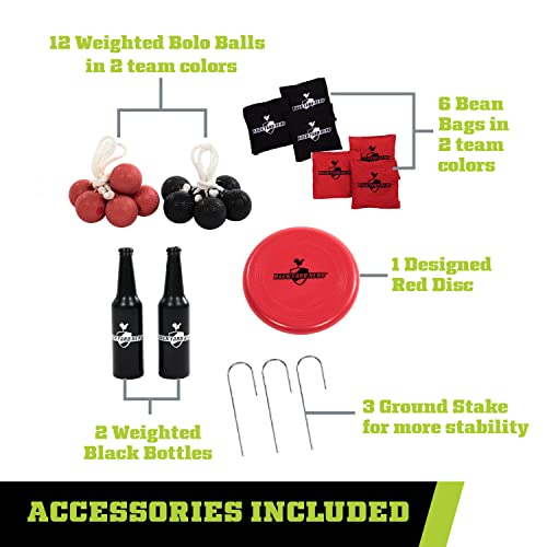 Family Outdoor Game 3.5’ Oversized 4 in a Row, Easy Set-up Classic Yard Game with Disc Storage Bag