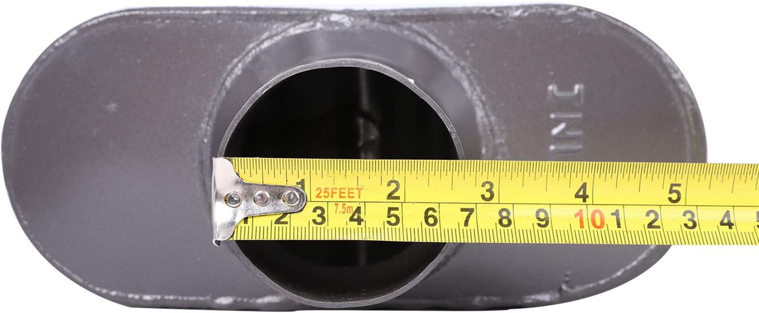 Pair of Single Chamber Performance Race Muffler 2.5" Center / Center Universal Muffler (2.5 Inch) Pack of 2
