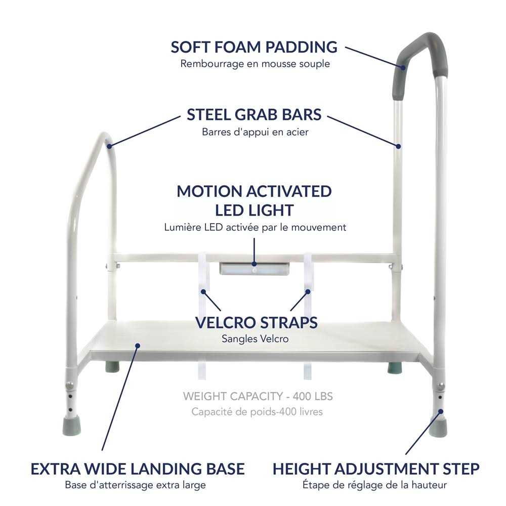 Step2Bed Adjustable Height Bed Step Stool