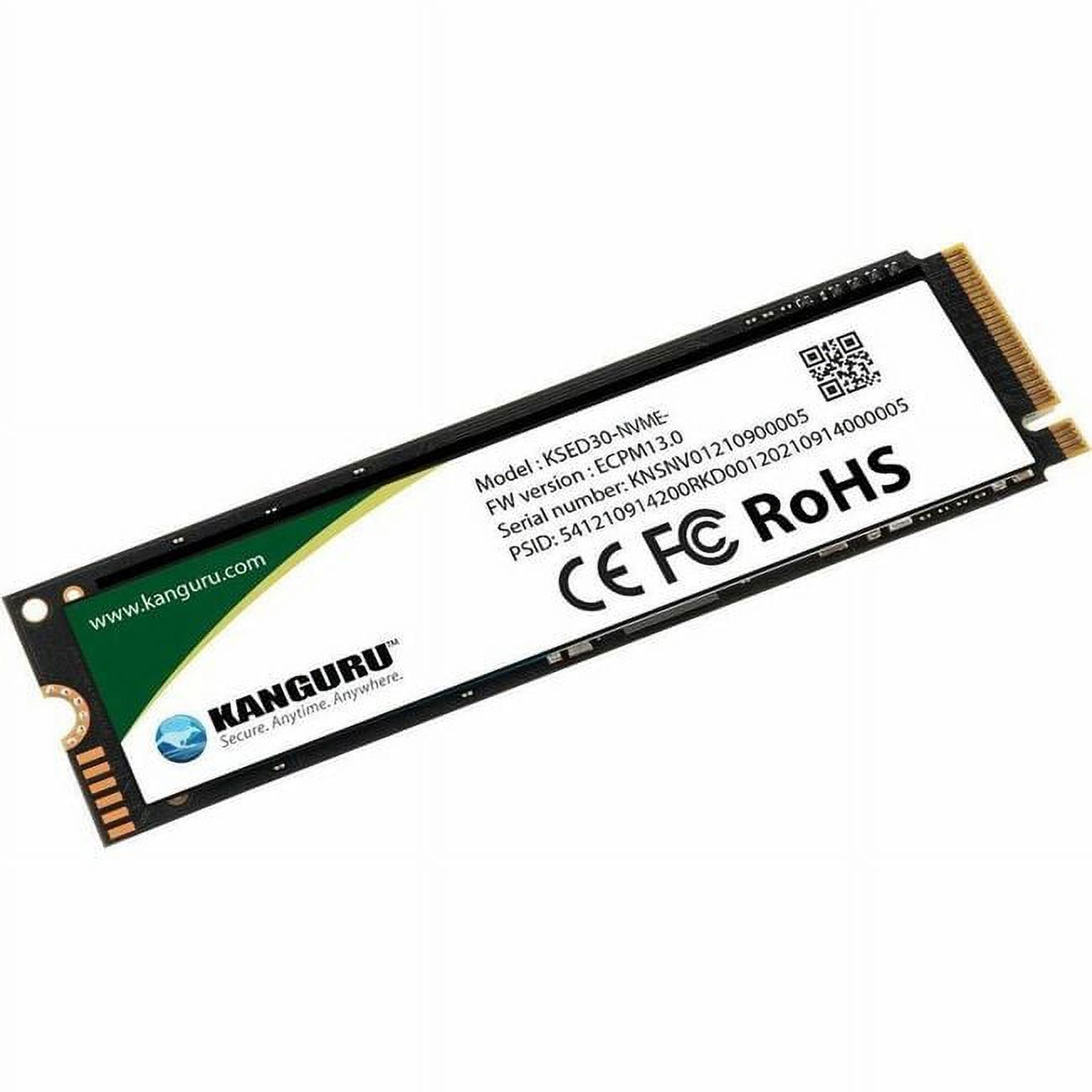 Kanguru 2TB m.2 NVMe Hardware Encrypted Solid State Drive KSED30NVME2T