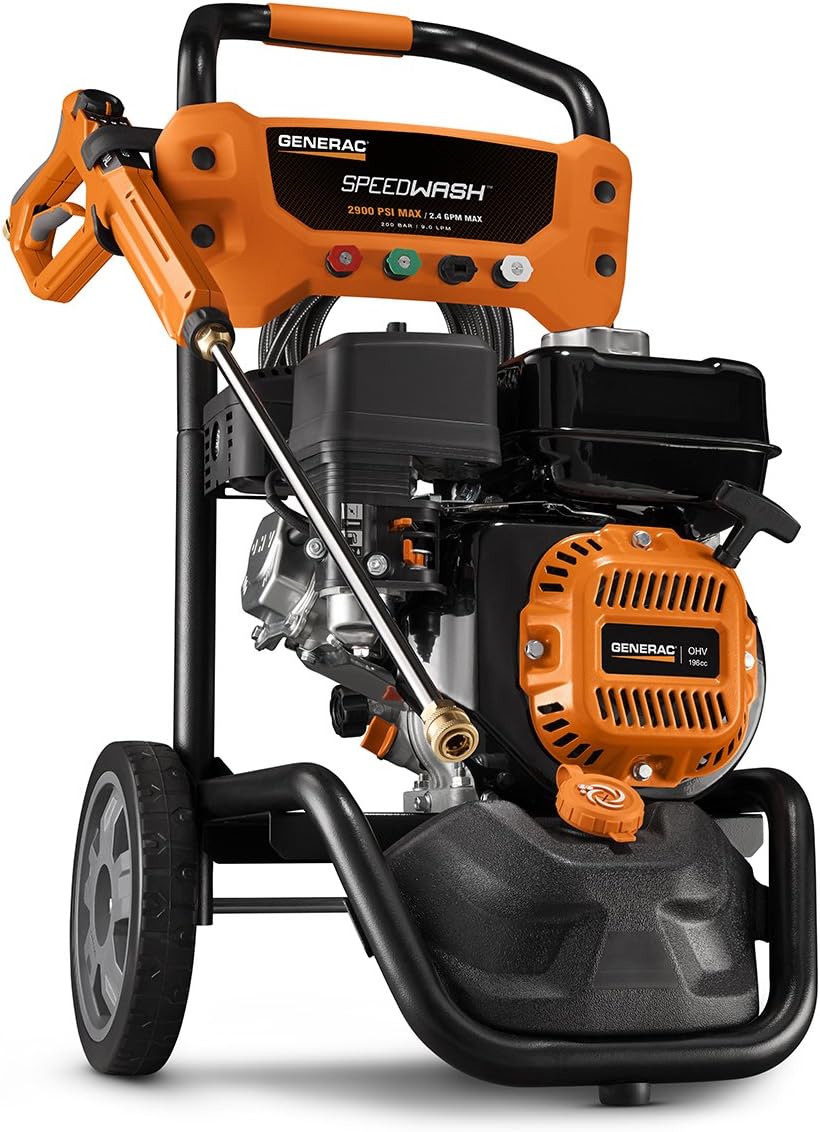 Generac OneWash 3,100 PSI 70191 Pressure Washer, Black, Orange