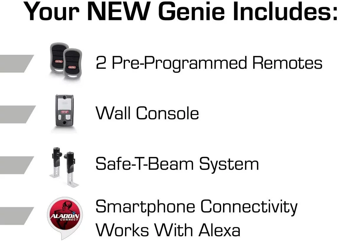 Genie 1/2 HPC 3053-TV QuietLift Connect smart garage door opener, Wi-Fi, Works with Alexa