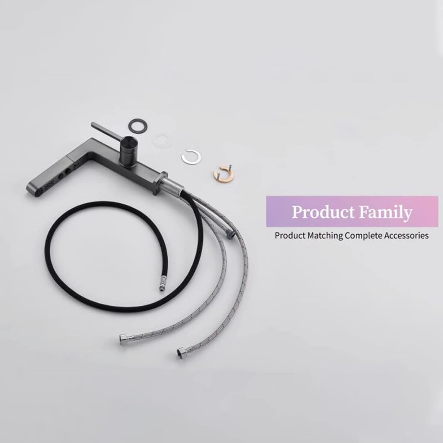 Sink Taps Mixer Tap, Bathroom Faucet with LED Digital Display, Bathroom Sink Faucet with 2- Modes Pull Down Sprayer, Brass Single Handle Basin Mixer Tap,Gray (Color : Rose Gold) (Bianco)