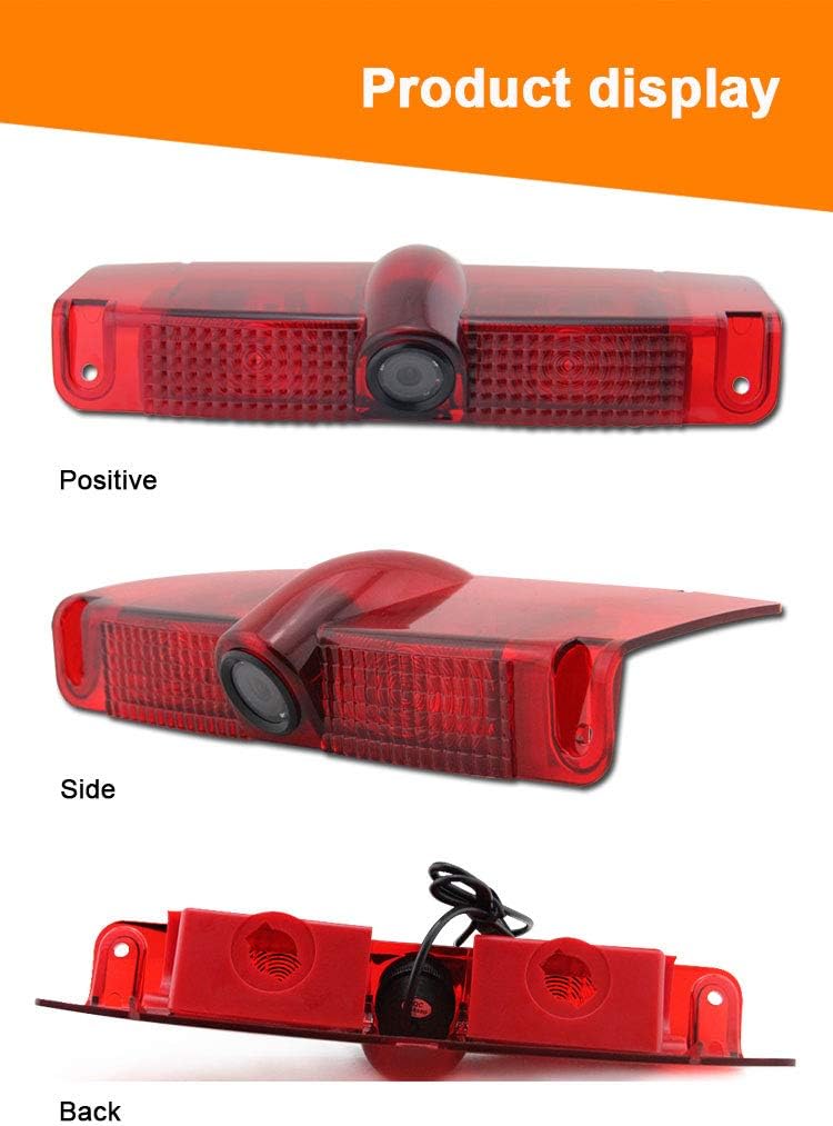 Misayaee HD 720p Roof Camera Reverse Camera Third Brake Light Camera Rear View Backup Camera for Transporter Express/ Savana Explorer 1500 2500 3500 2006-2019