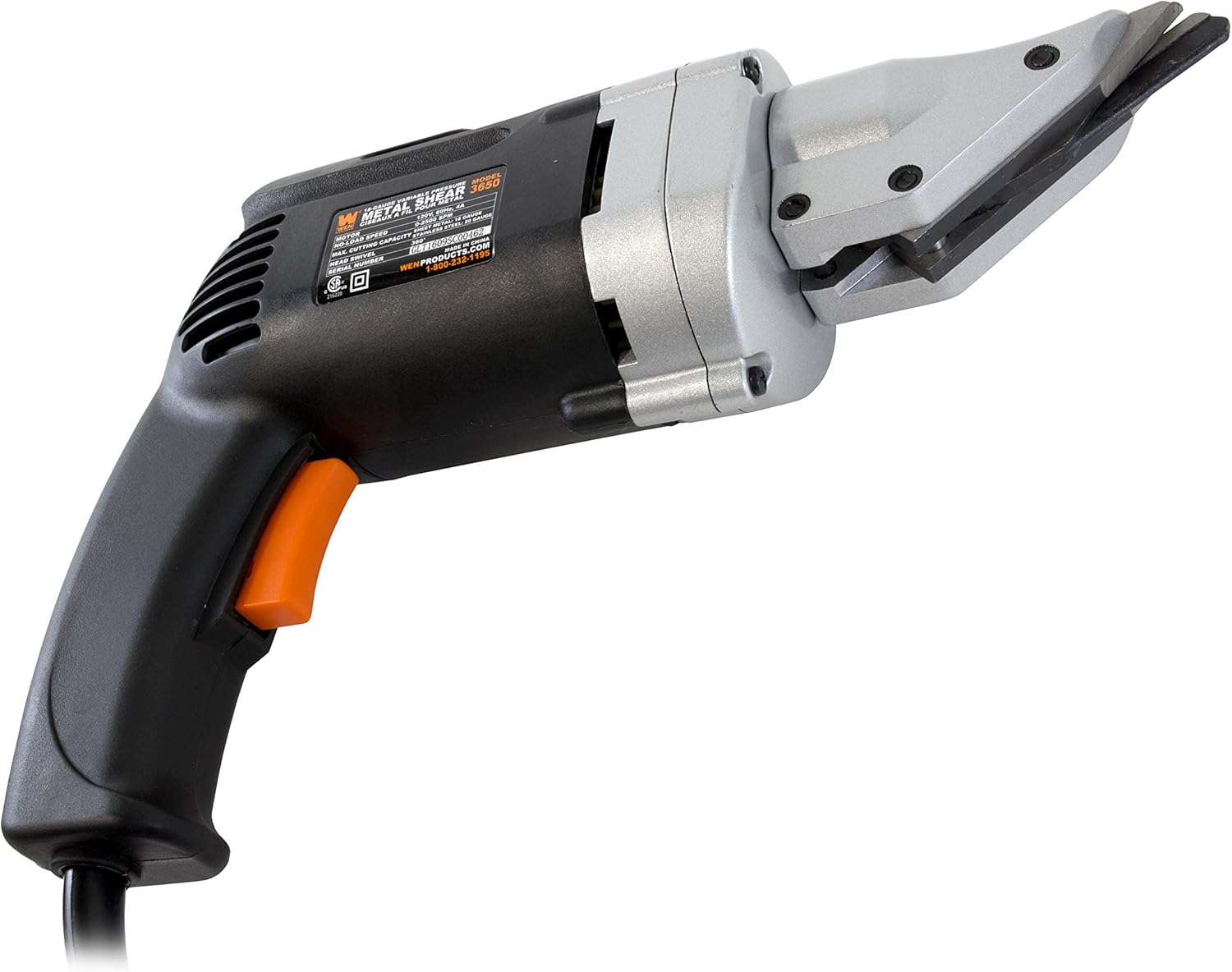WEN 3650 4.0-Amp Corded Variable Speed Swivel Head Electric Metal Cutter Shear Pack of 2
