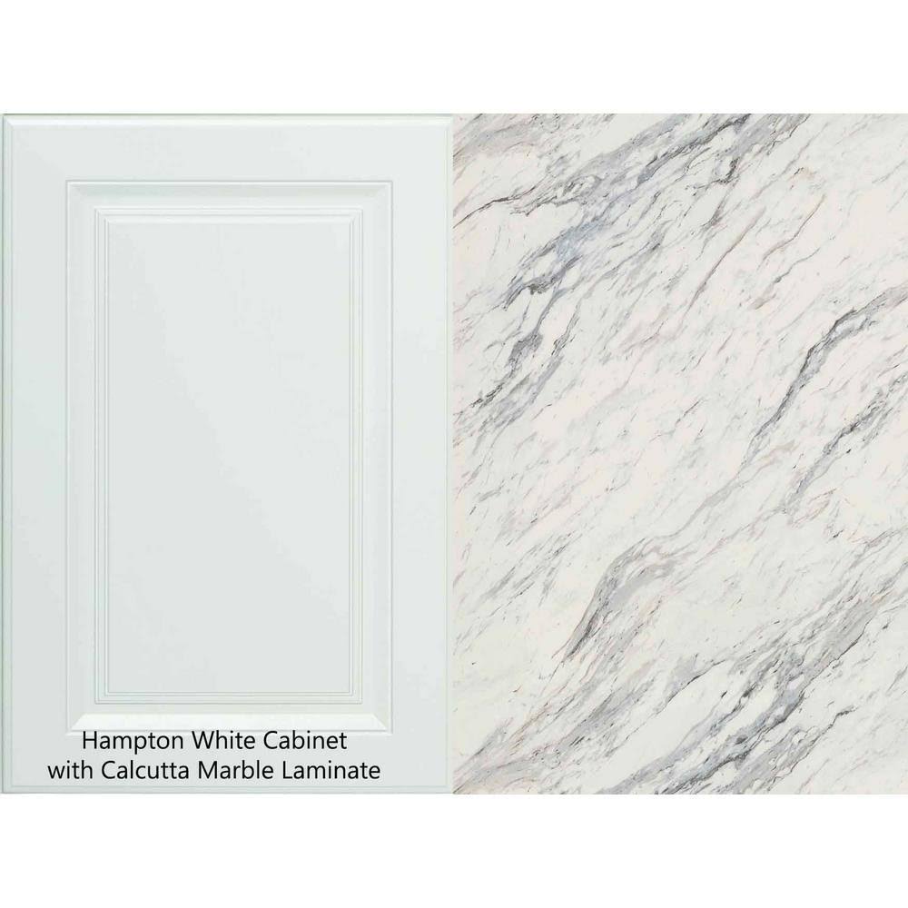 Hampton Bay 8 ft. Laminate Countertop Kit in Calcutta Marble with Valencia Edge
