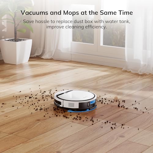 ILIFE V3s Pro Robot Vacuum Cleaner, Tangle-free Suction , Slim, Automatic Self-Charging Robotic Vacuum Cleaner, Daily Schedule Cleaning, Ideal For Pet Hair，Hard Floor and Low Pile Carpet,Pearl White