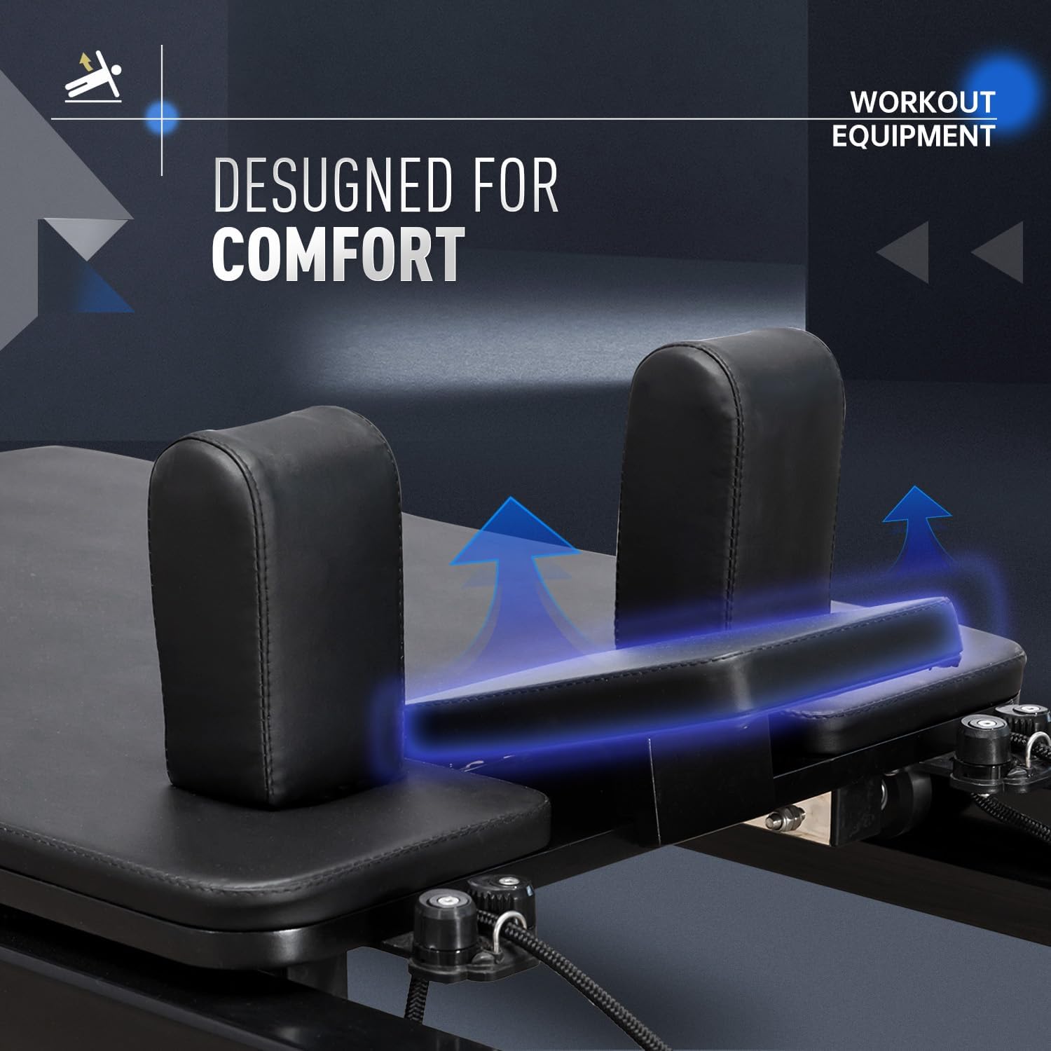 Aluminium Pilates Reformer,Pilates Reformer Equipment with Reformer Accessories, Reformer Box, Padded Jump Board, Reformer Pilates Machine for Home and Studio