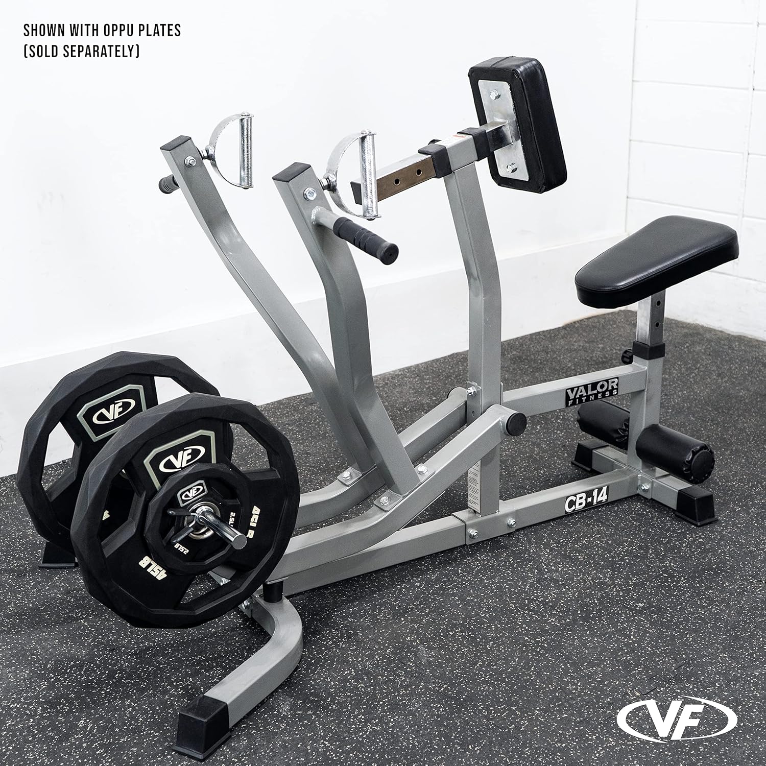 Valor Fitness Seated Row Machine - Back Chest Workout - Plate Loaded- Independent Converging Arms - Multi Grip Positions - Rotating Handles- includes 2" Plate Adapters - Home Gym Max 400 lbs