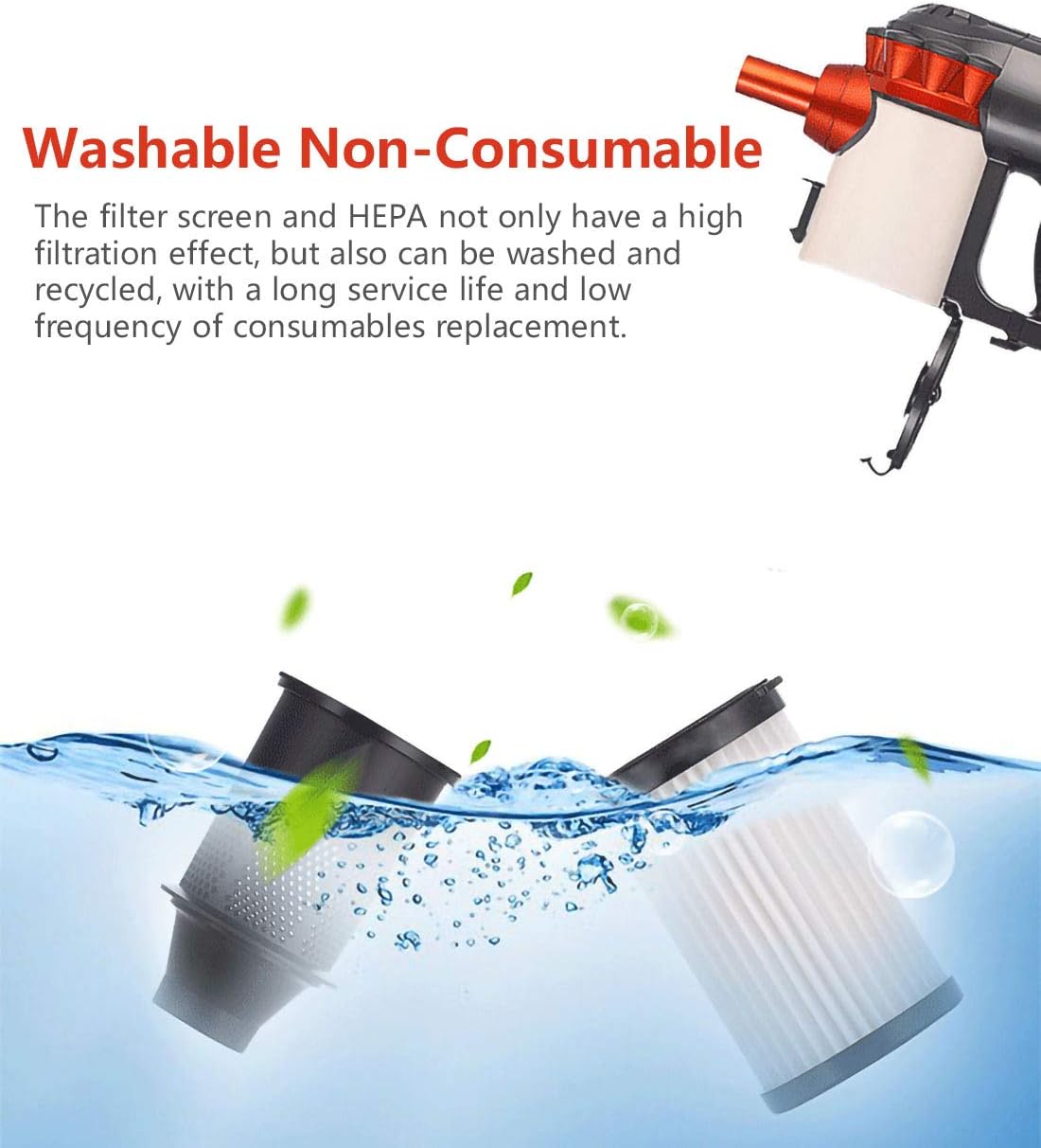 2-in-1 Vacuum Cleaner,18Kpa Swivel Ultra Lightweight Corded Stick Vacuum,Strong Suction Handheld Stick Versatile Vacuum, Cleaner Bagless for Floor Carpet Car Pet Hair
