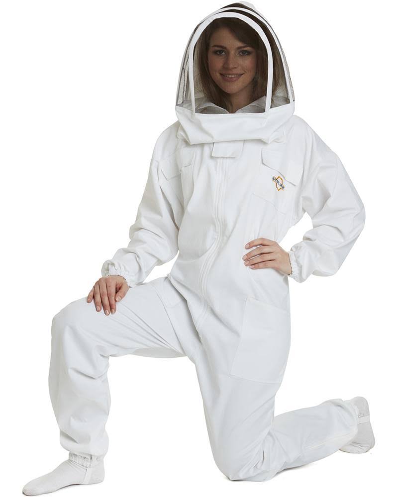 Natural Apiary Apiarist Beekeeping Suit - Polycotton - Non-Flammable Fencing Veil - Total Protection Camouflage / M