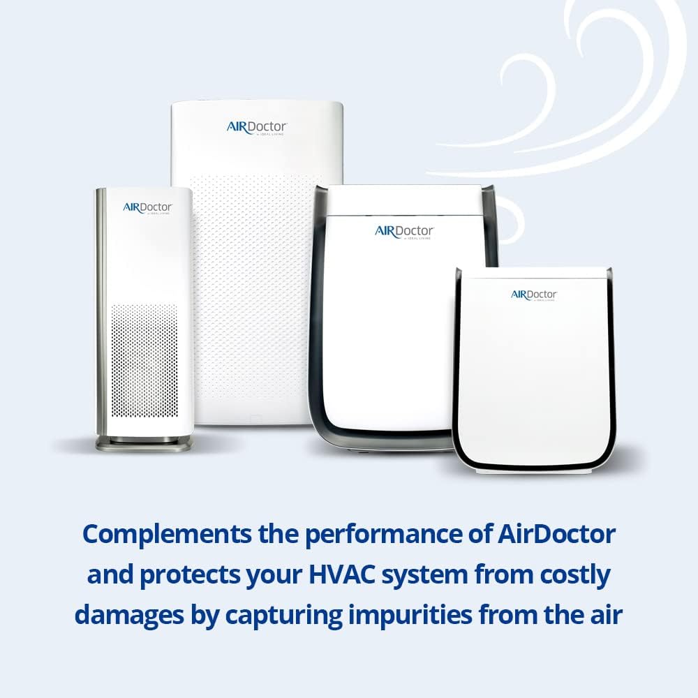 AIRDOCTOR AD1000 4-in-1 Air Purifier | Perfect for Guest Rooms, Kids' Bedrooms and Home Offices | Circulates the Air in 285 sq. ft. 4x/hour and MERV HVAC Filter 20x30x1 bundle