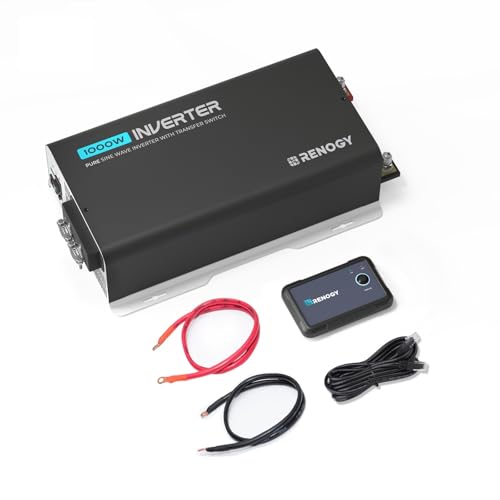 Renogy Inverter PUH, 3000W Pure Sine Wave Power Inverter with UPS Transfer Switch & Bluetooth, 12V DC to 120V AC Converter for RV, Truck, Home,Camping - 6000W Surge Power, Remote Monitoring