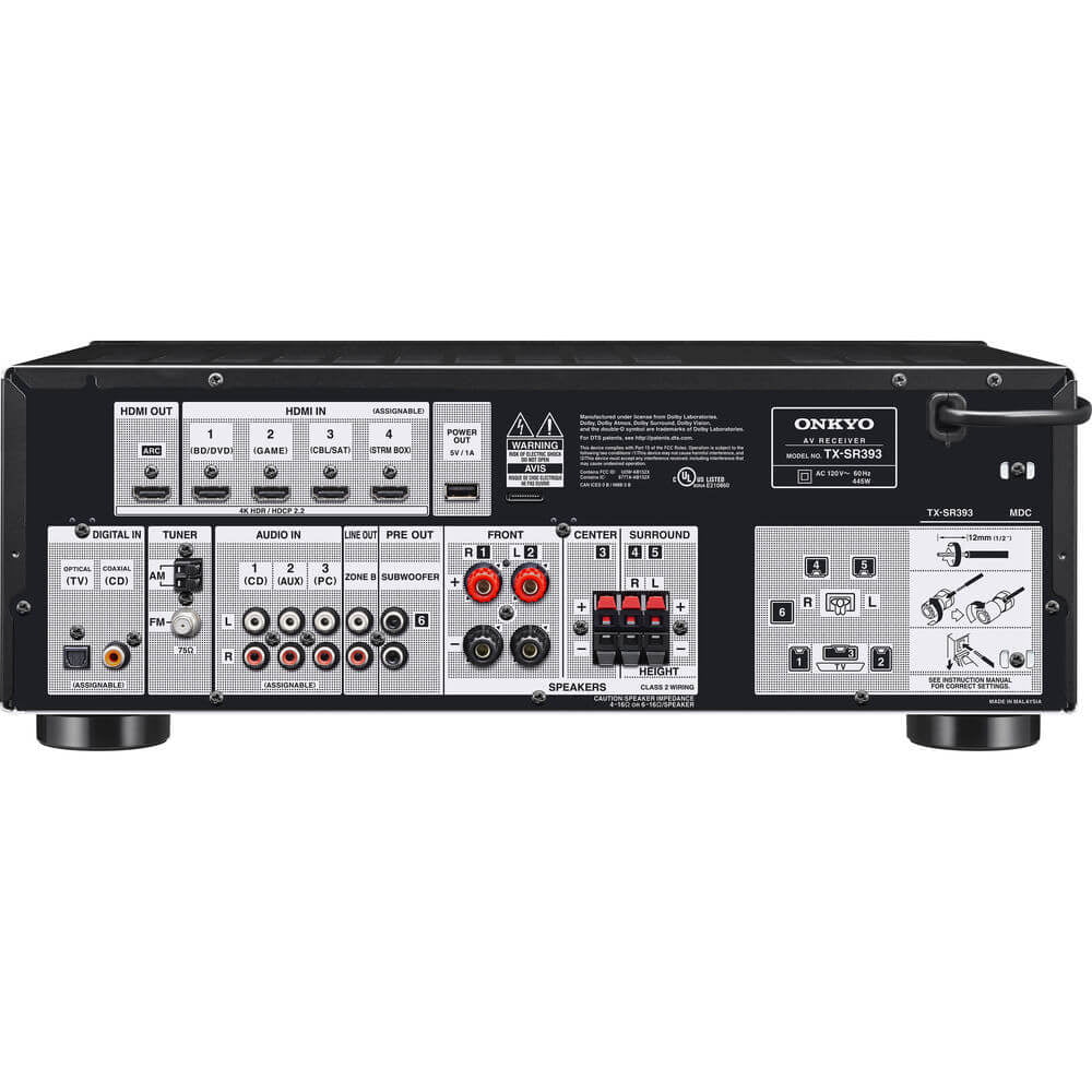 Onkyo TXSR393 5.2-Channel A/V Receiver
