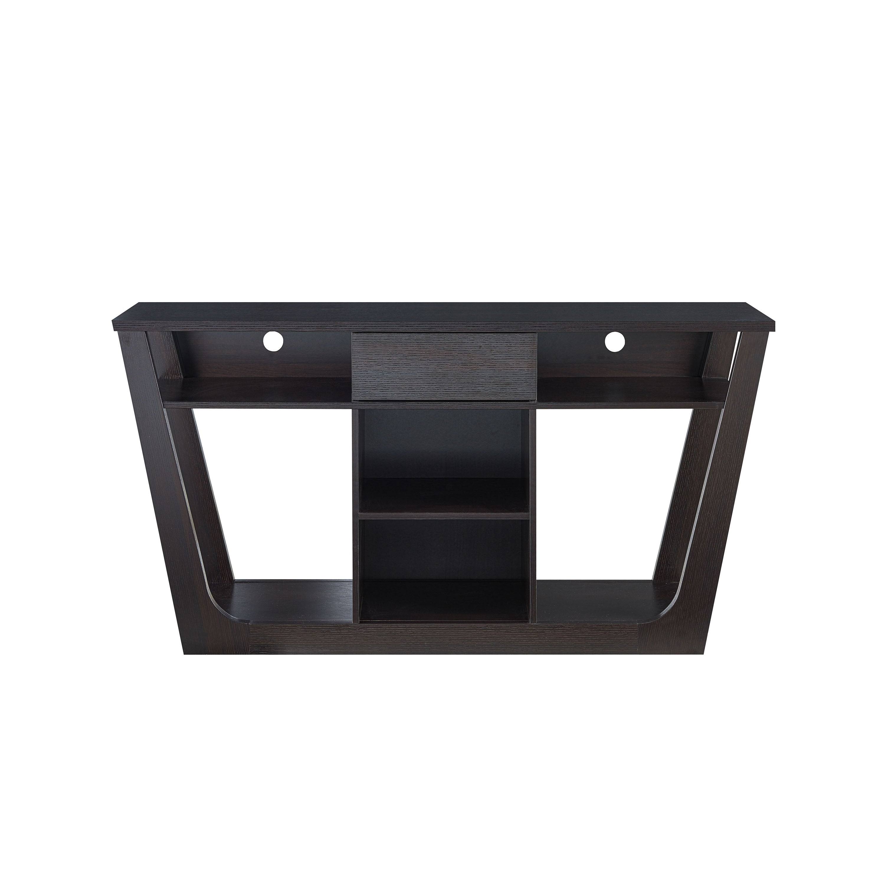 Furniture of America Dionte Modern 60-Inch Open-Shelf TV Stand - White Oak