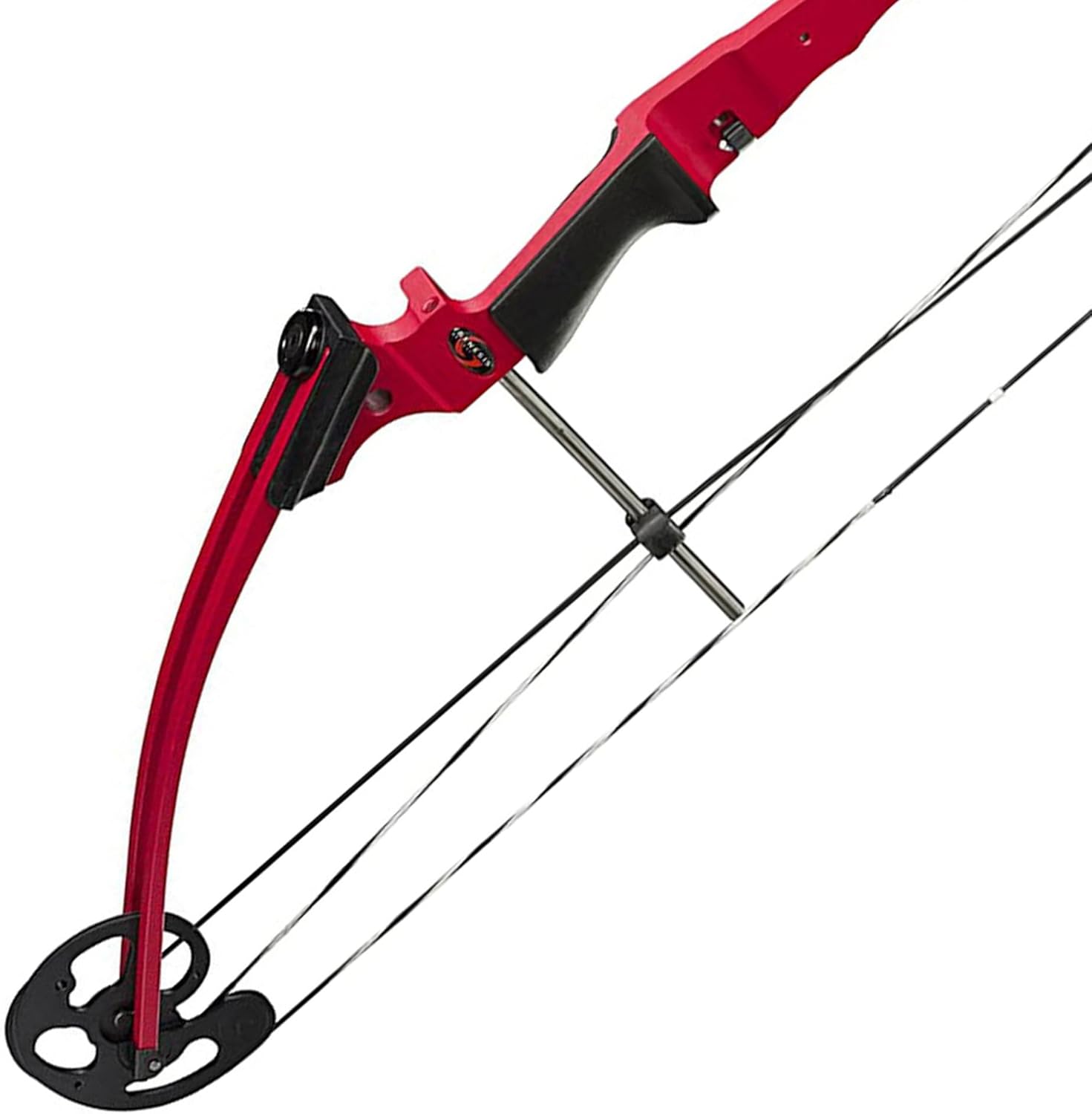 Genesis Archery Compound Bow Archery Kit w/Adjustable Draw Length 15" to 30" & Adjustable Draw Weight 10 to 20 Pounds for Left-Handed, Red (4 Pack)