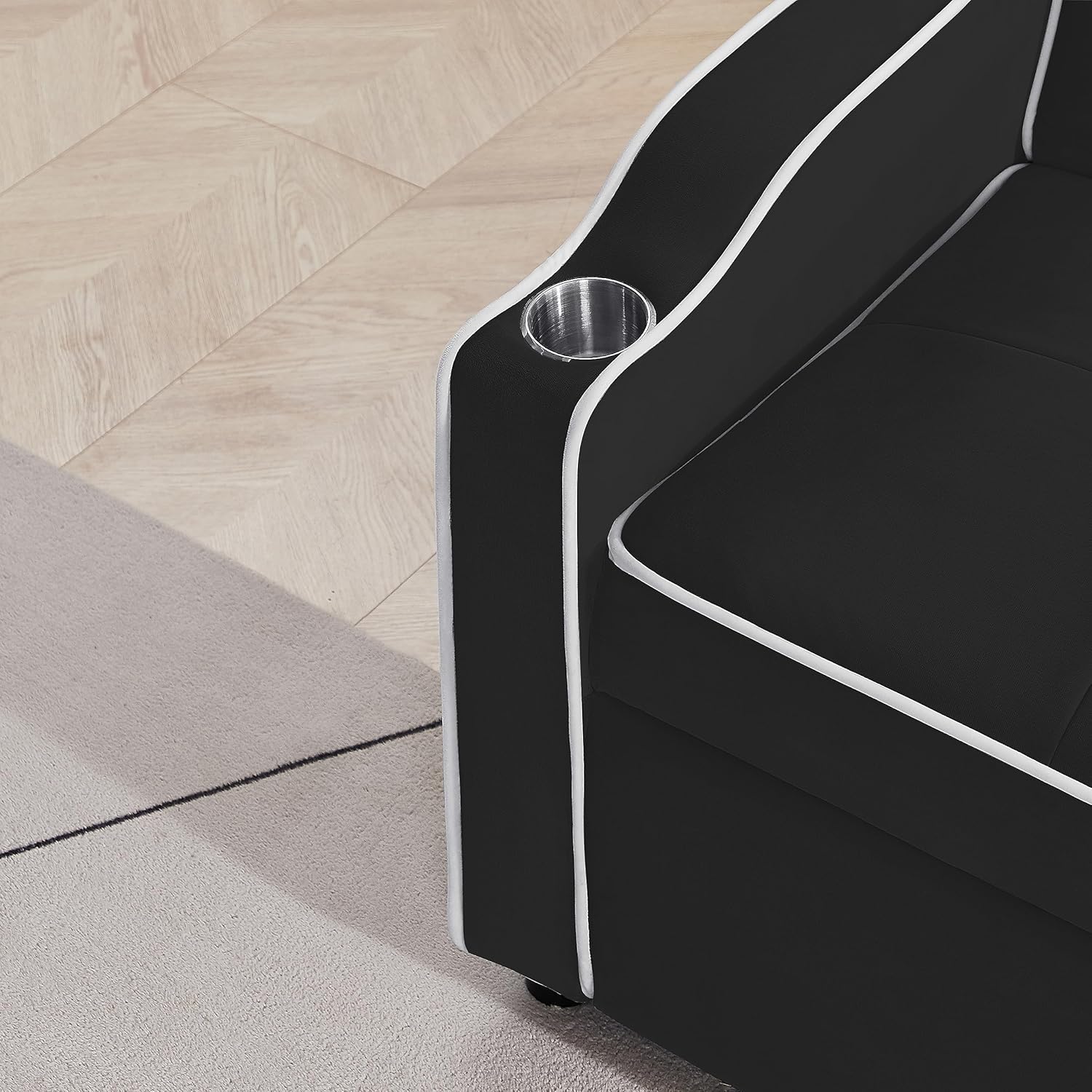 Sofa Bed, 3 in 1 Convertible Sofa Chair Bed, Adjustable Backrest Chair, Chaise Lounge with