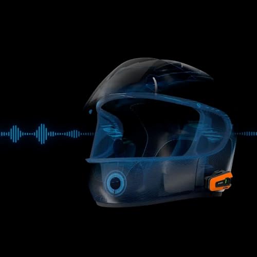 Cardo PACKTALK Edge Motorcycle Bluetooth Communication System Headset Intercom - Single Pack, Black
