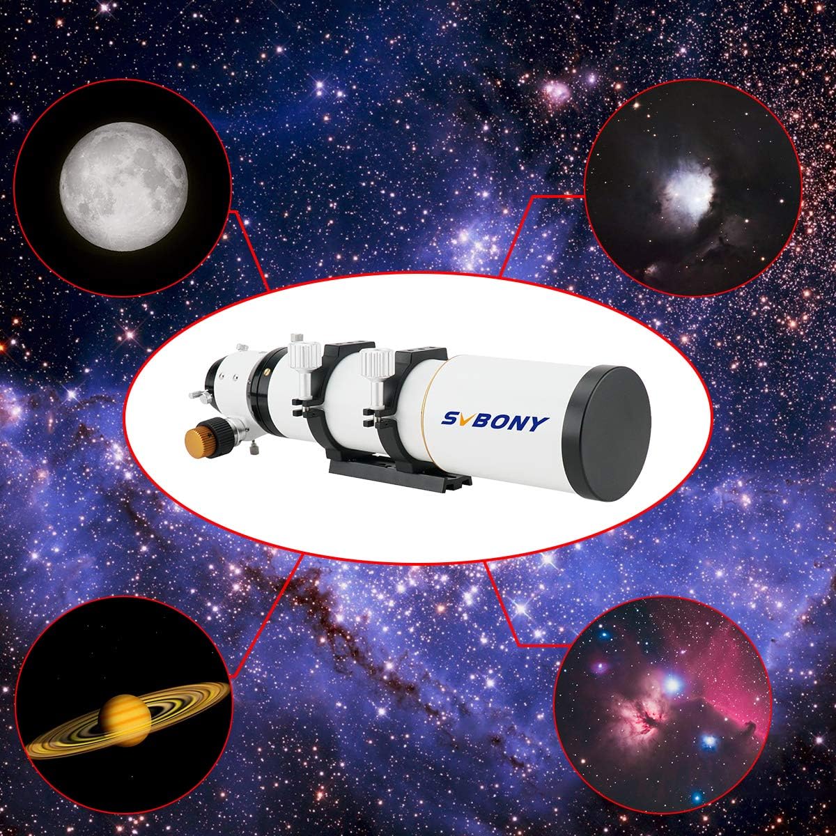 SVBONY SV503 Telescope, 70ED F6 Extra Low Dispersion Refractor OTA, Micro-Reduction Rap Focuser, for Astrophotography