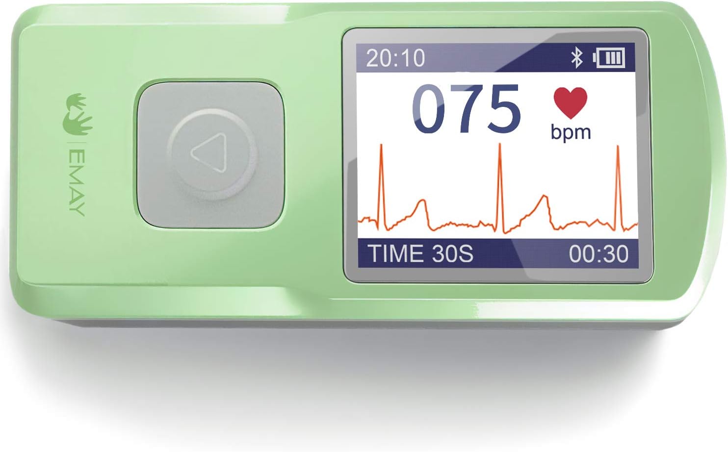 EMAY Portable ECG Monitor | Record ECG and Heart Rate | Compatible with Smartphone and PC (Green)
