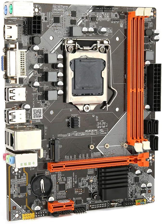 Desktop Computer Motherboard, DDR3 1066/1333/1600MHz LGA 1155 PC Main Board Support NVME+NGFF Dual Mode Hard Disk+SATA, 6‑Channel Sound Card